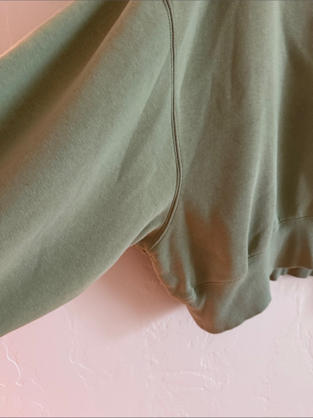 Nike Phoenix Fleece Sage Green Cropped Crew Neck Sweatshirt - Picture 4 of 13